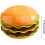 Ceramic Hamburger Plates & Bowls Set, 7-Pc Stackable Novelty Dinnerware for BBQ, Kids & Adults (1 set) 3