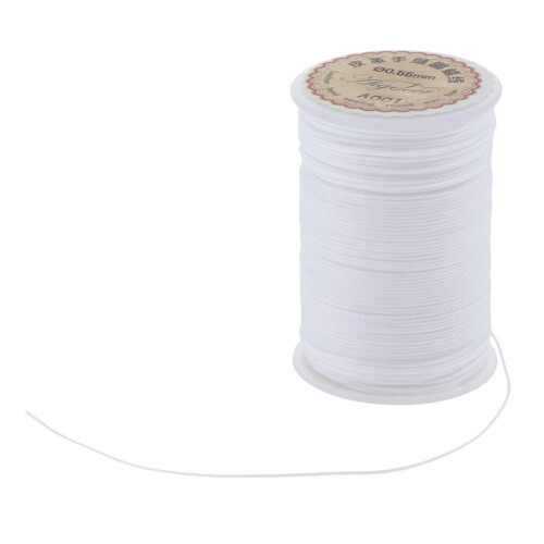 0.55mm Leather Sewing Waxed Thread Stitching Repair Cord White 1