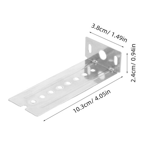10 Pack Stainless Steel Rear Mount Drawer Slides Brackets for Drawer Use with Quick Release Design 1