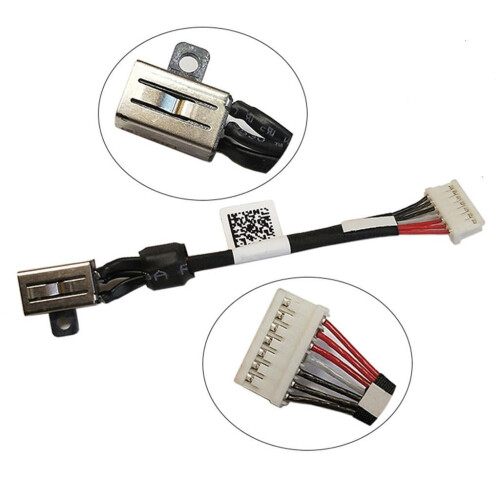Laptop Power Socket DC Power Jack with Harness-Cable Charging-Port Replacement for XPS 15 9550 9560 Notebook Computer 1