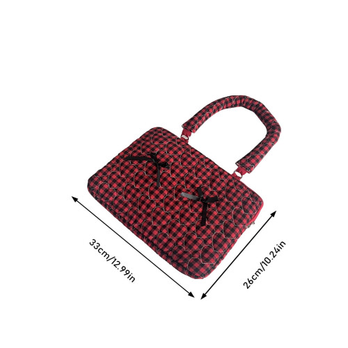 Capa para Laptop Xing Xiang Bow de 13 a 15 polegadas, com Alça, Acolchoada e Fofa, Ideal para MacBook (Cinza) 2