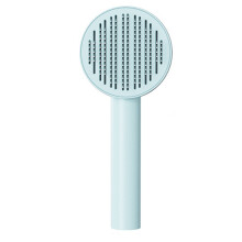Stainless Steel Sliker Brush With One Click Button, Self Cleaning Pet Grooming Tool For Cats And Dogs Safe Pet Hair Brush Penetrate Deep Undercoat