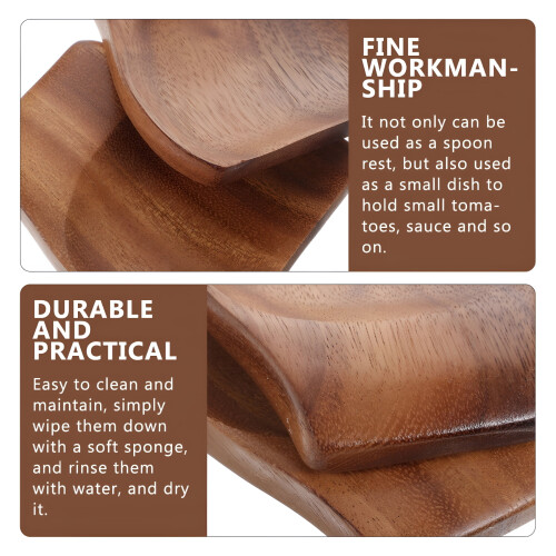 Two-piece wooden kitchen spoon rest 2