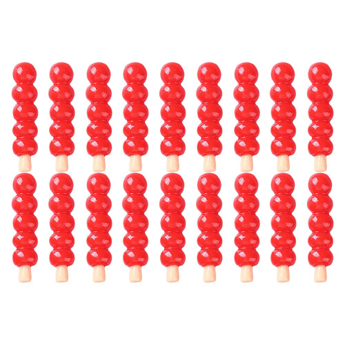 72Stk Rote Resin -Kandierte Hagebutten 1