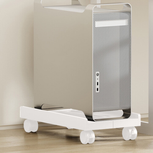 Extendable PC Tower Stand with 4 Swivel Wheels, Adjustable Width, Optimal Ventilation & Space Saving – Compatible with Standard Desktop Towers 1