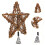1Pcs Rustic Christmas Star Tree Topper Brown Rattan and Iron for 3