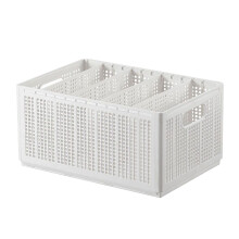 Collapsible Storage Crates Plastic Organizer Bins Foldable Plastic Crates Sturdy And Durable Construction Space Saving Design For Indoor And Outdoor