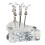 Multi Purpose Fruit Fork Set with Rabbit Shape Handles, Dishwasher Safe Stainless Steel Cake Appetizer Forks, Durable Rust Resistant Easy to Clean, 1