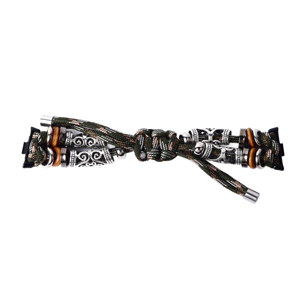 Multilayer Leather Bracelet Compatible With Apple Watch, Boho Bead Strap Handmade Leather Bracelets Free Style Customizable With Ethnic Inspired 9071309285109