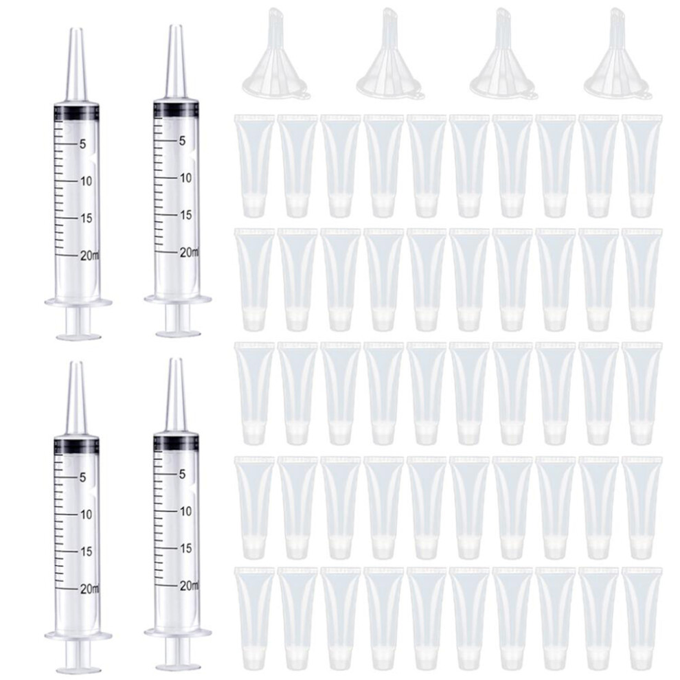 Airtight And Leak Proof For DIY Lip Gloss Balm Travel Toiletries Clear Empty Tubes Refillable Containers Portable Tube Stopper Top Dispense Control