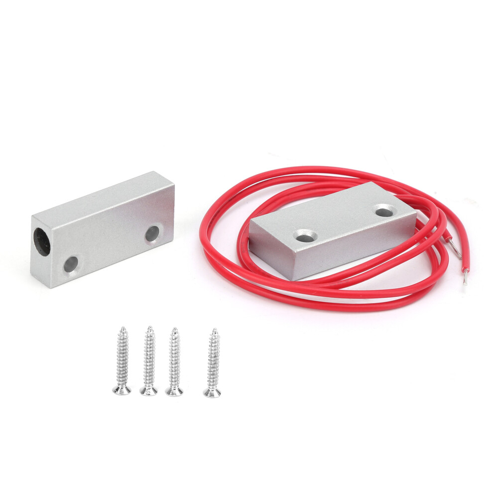 Home Security Reed Switch Sensor, Garage Door Burglar Alarm With Normally Closed Magnetic Contact, Ferromagnetic Door Switch For Anti-Theft 9083649442555