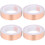 4Rolls Self-Adhesive Copper Plants Protector Wrap Rose Gold Tape 6