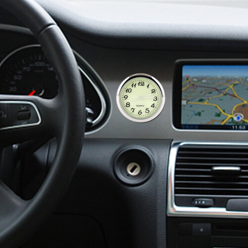 Dashboard Clock Fluorescent Mini Car Clock 4in 2