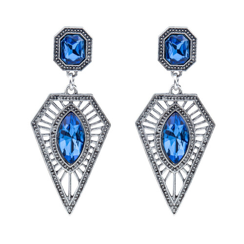 Σκουλαρίκια Pave Crystals για γυναίκες, Σκουλαρίκια γάμου με κρύσταλλα Infinity Figure8Design,