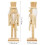 2Ensemble Figurines Bois Naturel, Kit Peinture Festive 2