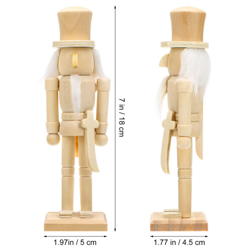 2Ensemble Figurines Bois Naturel, Kit Peinture Festive 1
