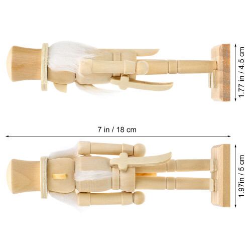 2Ensemble Figurines Bois Naturel, Kit Peinture Festive 2