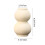 White Ceramic Vase Minimalist Textured 5.5 Inch 3
