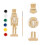 2Ensemble Figurines Bois Naturel, Kit Peinture Festive 10