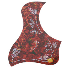 Plaque de protection décorative pour guitare, plaque de protection colibri avec film protecteur et motif floral et d'oiseaux, plaque de protection