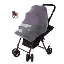 Mosquiteiro para carrinho de bebê com abertura e fechamento fáceis, design universal com cobertura total, zíper duplo, dupla fixação e estrutura