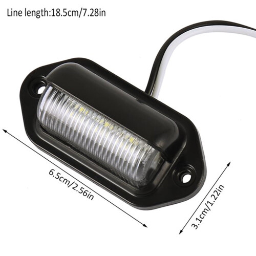 LED License Plate Lamp 12V 6 SMD 2 Pack 1