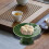 Fruit Bowl Ceramic Dessert Stand Footed Serving Platter Tableware Porcelain Cake Deep Green 7