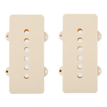 Crèmekleurige pickupcovers voor elektrische gitaren, set pickupcovers voor jazzbassen, gemaakt van duurzaam kunststof, geschikt voor vintage en