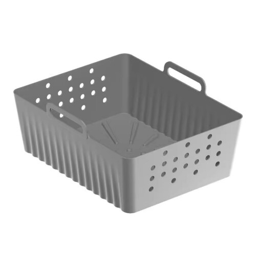 Silicone Liners for Ninja SL401 Double Stack 2-Basket Air Fryer, Reusable Perforated Rectangular Liners – Gray 1