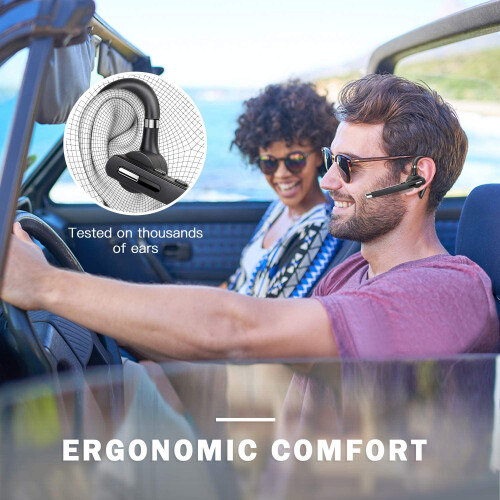 Auricolare wireless Bluetooth 5.0 con microfono, custodia di ricarica e cancellazione del rumore — Compatibile con iPhone e Android 2