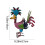 Statue de coq en fer pour jardin, design unique, 1 pièce 2