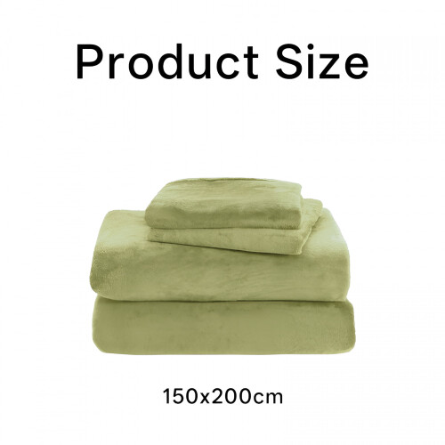 Σετ σεντόνια AUQ Queen Size Crystal Velvet Ανοιχτό πράσινο 3 τεμάχια 1