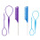 Ensemble de 3 outils pour queue de rat : peigne à queue de rat, peignes de coiffage et peignes à crêper 8
