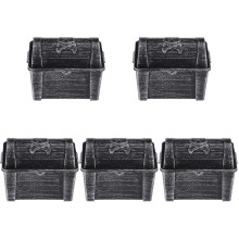 5Stk Silberne Piratenschatzbox Kunststoff Vintage Schmuck- Und Dekobox