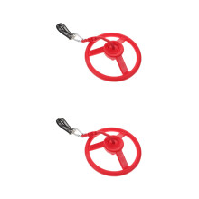 2Stk Indoor Fitnessringe Kinder Rot ABS Griff Stabil