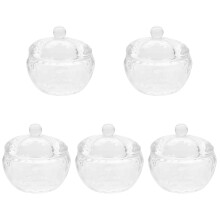 5Stk Nageldish Für Nagelstudio Mit Deckel Transparent Design