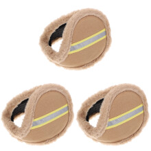 3Stk Khaki Ohrwärmer Winter Warm Outdoor Unisex Plüsch
