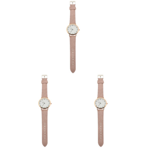 3Stk Rosa Uhr Für Freizeit Für