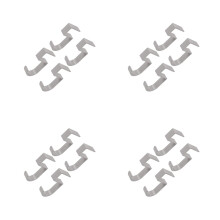 16Pcs Portable Aluminum Table Bag Hooks for School Bags Light Grey