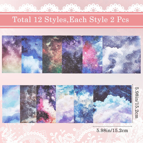 24Sheets12Styles Sky Μπλοκάκια Χαρτί Scrapbook για DIY Άλμπουμ Scrapbooking Ευχετήρια Κάρτα Φόντο 1