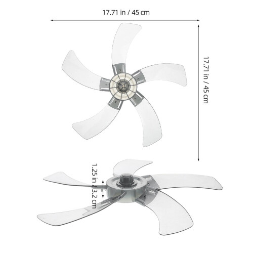 1 Set Fan Blades Replacement for Pedestal Ceiling Fan Outdoor with Leaf Structure 1