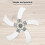 1 Set Fan Blades Replacement for Pedestal Ceiling Fan Outdoor with Leaf Structure 6