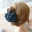 Chiffon rozenhaarclips voor dames, met een grote strik. 2