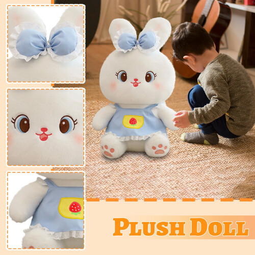 Pluche konijnenknuffel met kleding, 40 cm 2