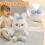 Pluche konijnenknuffel met kleding, 40 cm 5