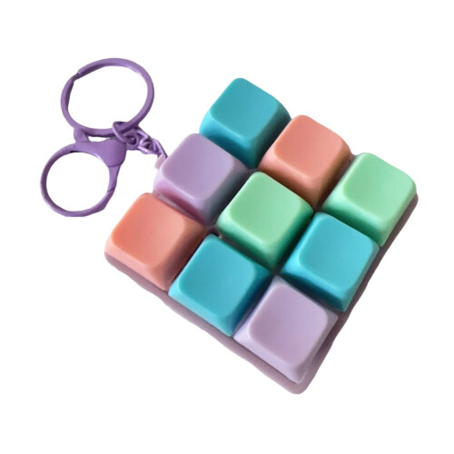 Μπρελόκ Fidget με πληκτρολόγιο 9 κλειδιά κλικ για αισθητήρια παιχνίδια Φορητό PVC 1