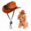 Καπέλο Cowboy για Κατοικίδια Χακί Μικρό 8