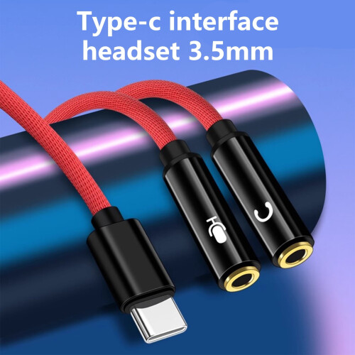Adattatore audio da Type-C a jack da 3,5 mm per cuffie con microfono integrato, per un'esperienza sonora nitida. 2