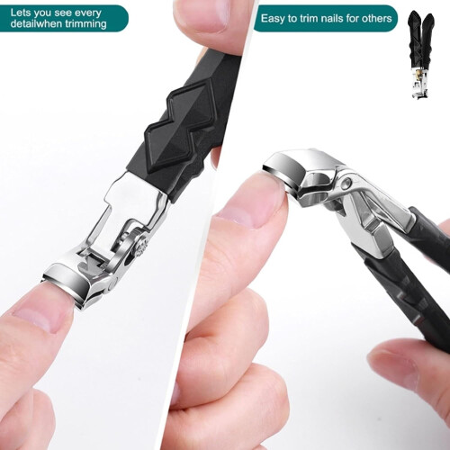 Cortador de unhas de aço inoxidável resistente com mandíbula larga e longa. 1