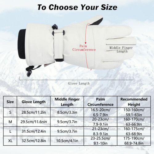 Pro Ski Gloves with Wrist Guards Thermal Touchscreen 2
